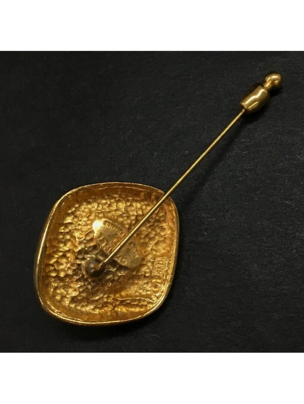 Authentic US SELLER! CHANEL Pearl Pin Brooch Gold
